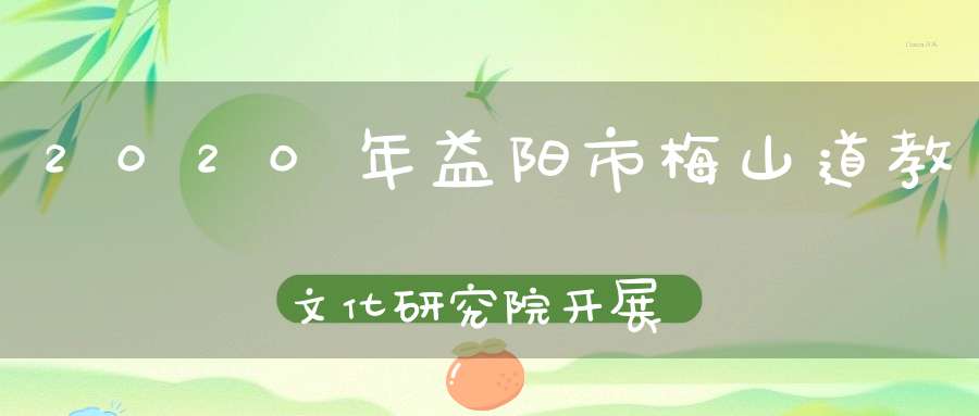 2020年益阳市梅山道教文化研究院开展助学活动