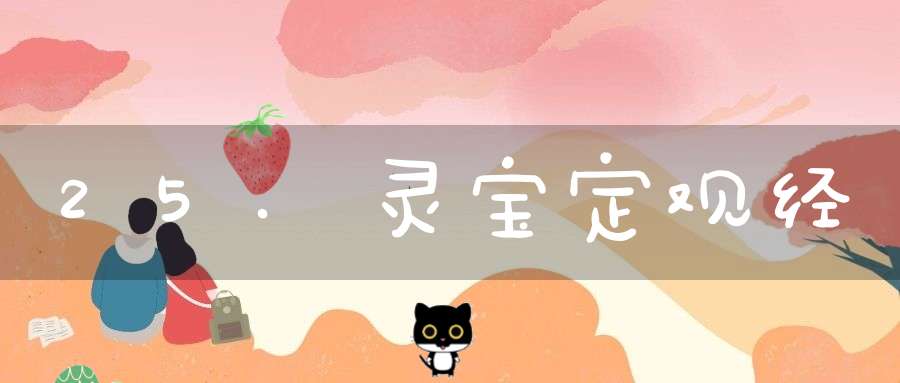 25.灵宝定观经