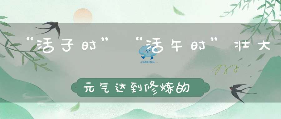 “活子时”“活午时”壮大元气达到修炼的高层次！