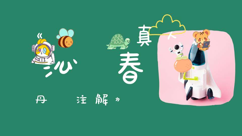 《呂純陽真人沁園春丹詞注解》