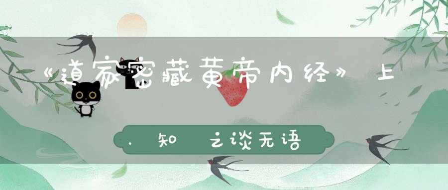 《道家密藏黄帝内经》上經.知辧之谈无语注
