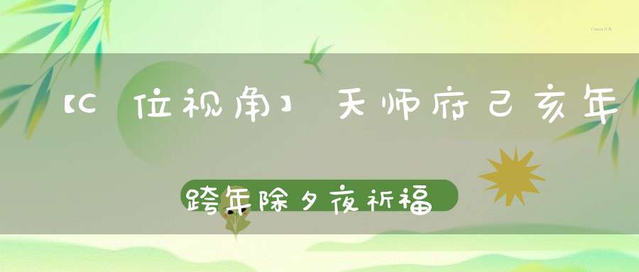 【C位视角】天师府己亥年跨年除夕夜祈福消灾法会现场视频
