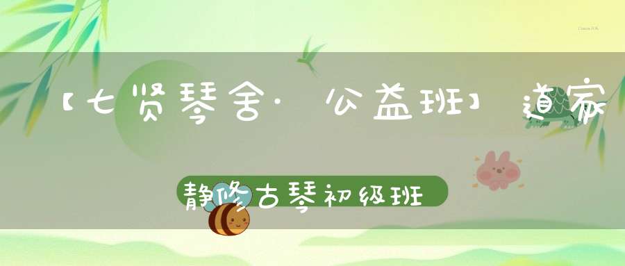 【七贤琴舍·公益班】道家静修古琴初级班
