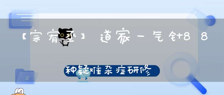 【宗宥丞】道家一气针88种疑难杂症研修班（针法、手法、秘方、棍筋）