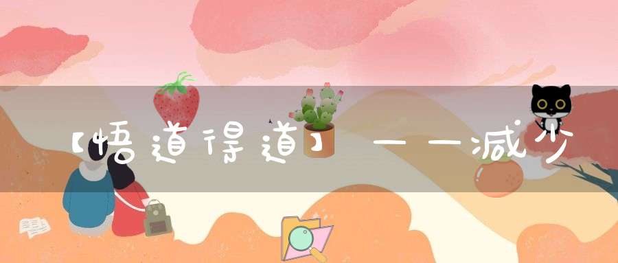 【悟道得道】——减少