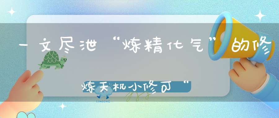一文尽泄“炼精化气”的修炼天机小修可“强肾补精”大修能“炼药成丹”！