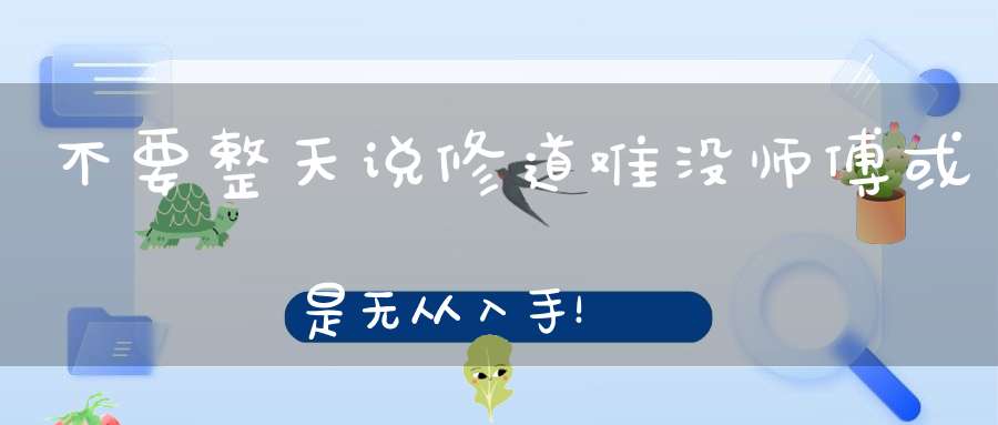 不要整天说修道难没师傅或是无从入手！