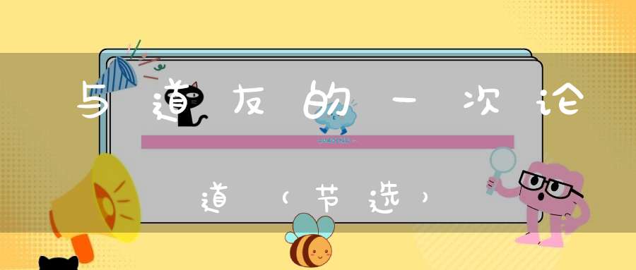 与道友的一次论道（节选）