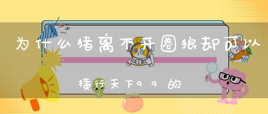 为什么猪离不开圈狼却可以横行天下99的人看完都沉默了！