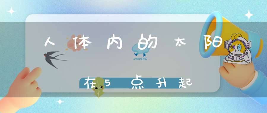 人体内的太阳在5点升起