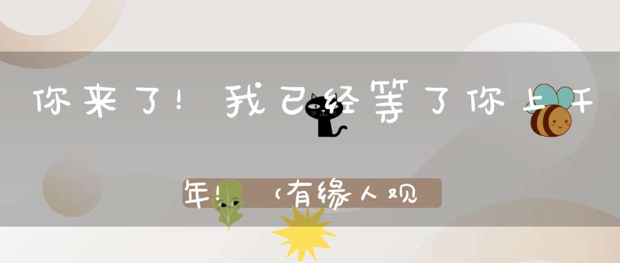 你来了！我已经等了你上千年！（有缘人观之）