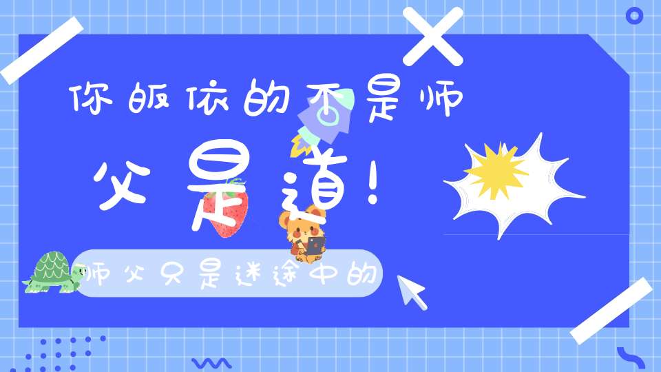 你皈依的不是师父是道！师父只是迷途中的引路人！