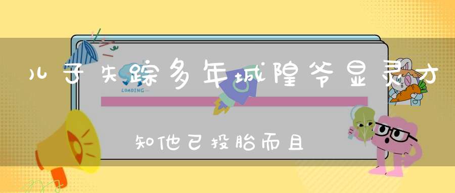 儿子失踪多年城隍爷显灵才知他已投胎而且就在自己身边！