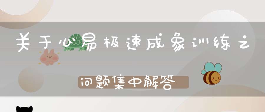 关于心易极速成象训练之问题集中解答