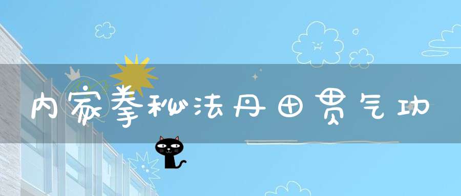 内家拳秘法丹田贯气功
