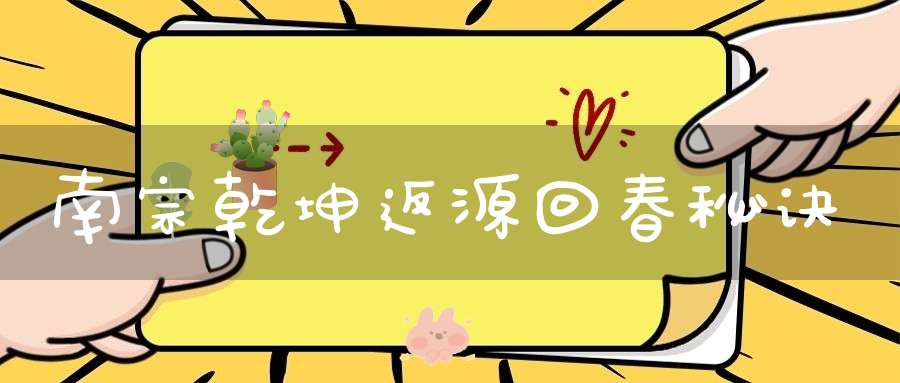 南宗乾坤返源回春秘诀