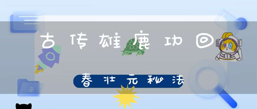 古传雄鹿功回春壮元秘法