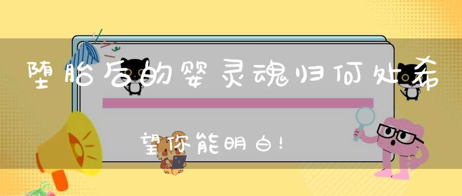 堕胎后的婴灵魂归何处希望你能明白！