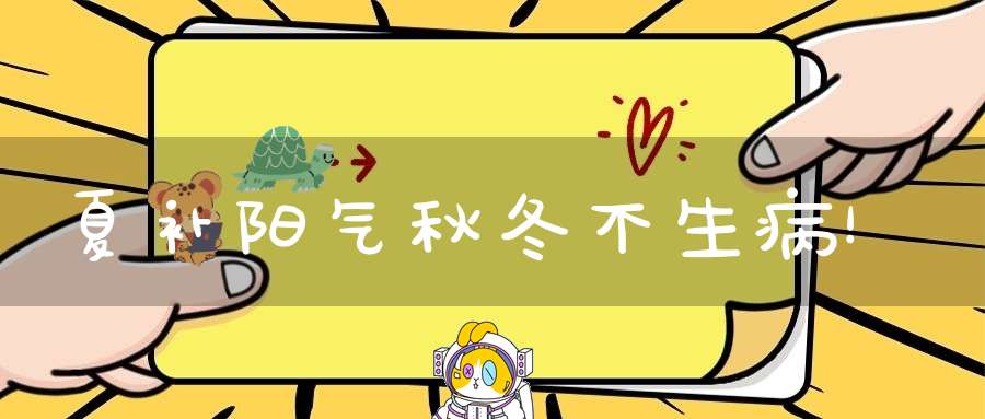夏补阳气秋冬不生病！