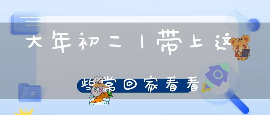 大年初二丨带上这些常回家看看