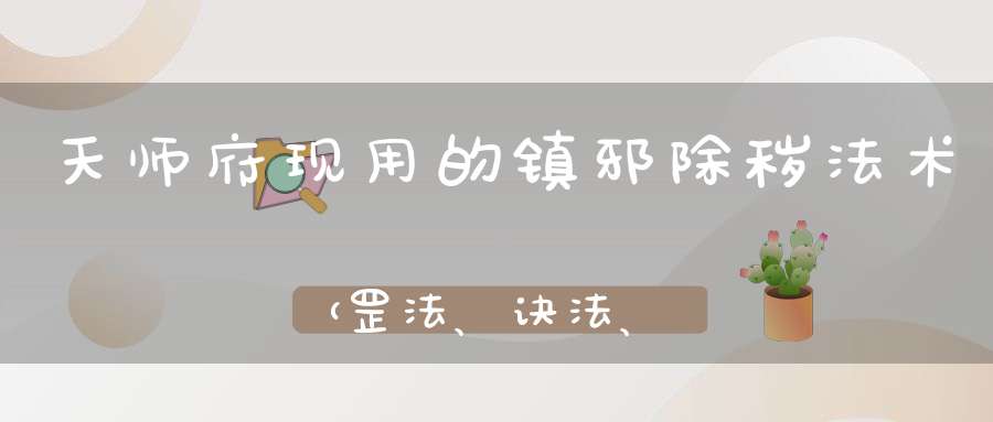 天师府现用的镇邪除秽法术（罡法、诀法、水法和符法）