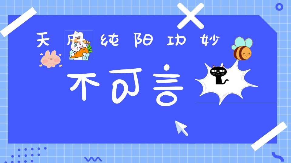 天府纯阳功妙不可言