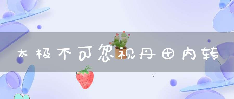 太极不可忽视丹田内转