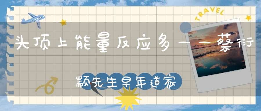 头顶上能量反应多——蔡衍颛先生早年道家论坛的回帖摘录