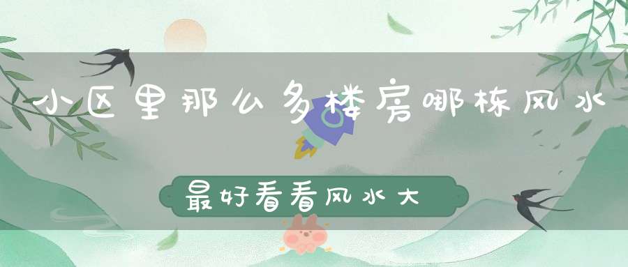 小区里那么多楼房哪栋风水最好看看风水大师如何选！