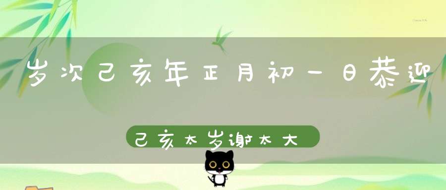岁次己亥年正月初一日恭迎己亥太岁谢太大将军