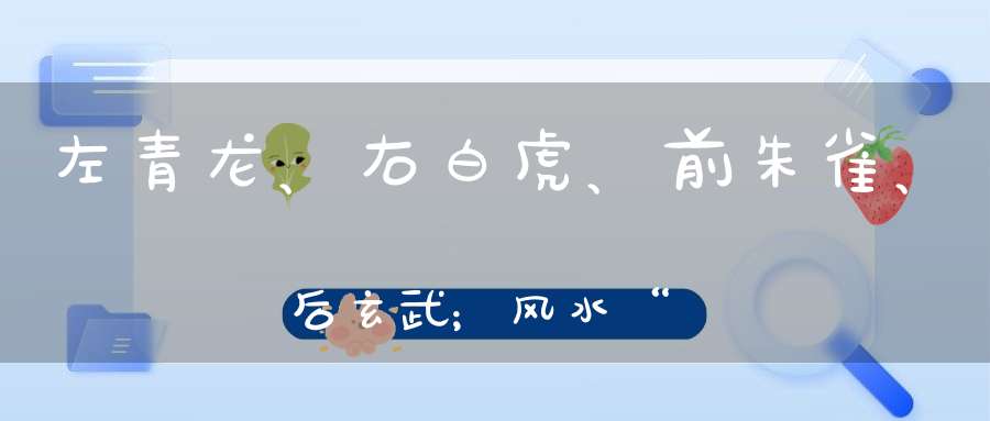 左青龙、右白虎、前朱雀、后玄武；风水“四灵兽诀”的布局运用!