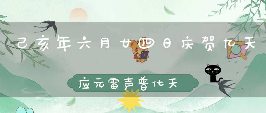 己亥年六月廿四日庆贺九天应元雷声普化天尊圣诞