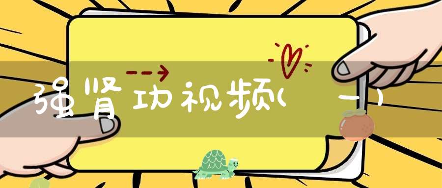 强肾功视频(一)