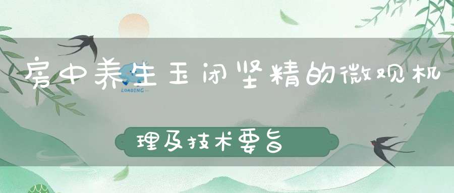 房中养生玉闭坚精的微观机理及技术要旨