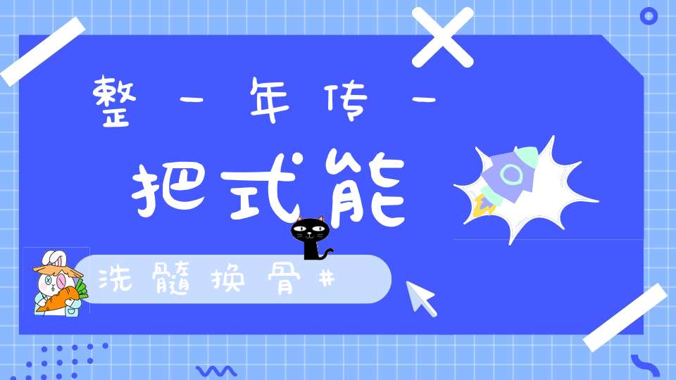 整一年传一把式能洗髓换骨