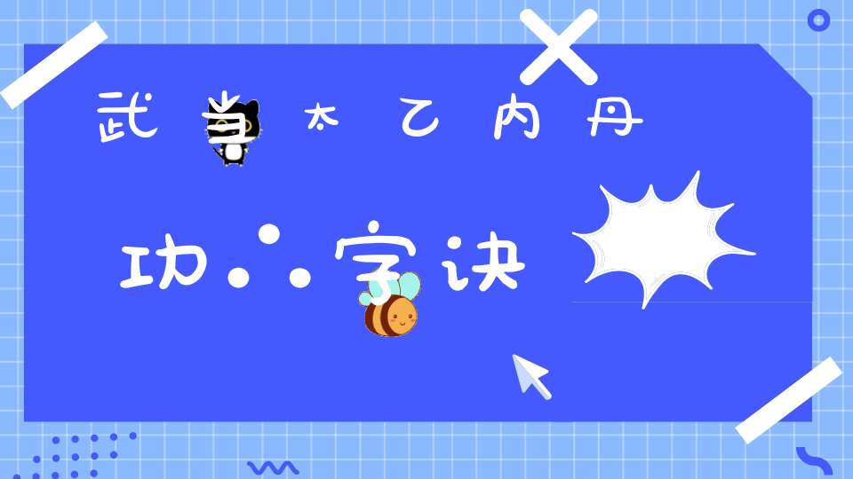 武当太乙内丹功∴字诀
