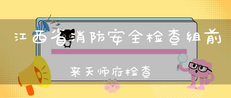 江西省消防安全检查组前来天师府检查