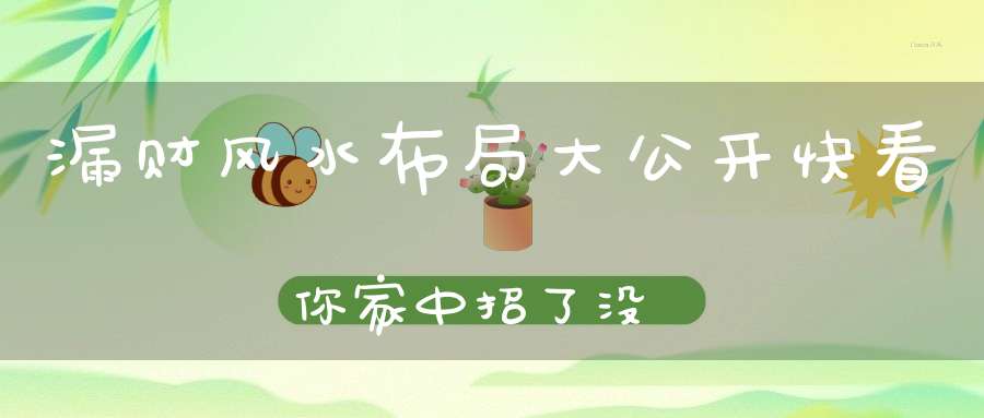 漏财风水布局大公开快看你家中招了没