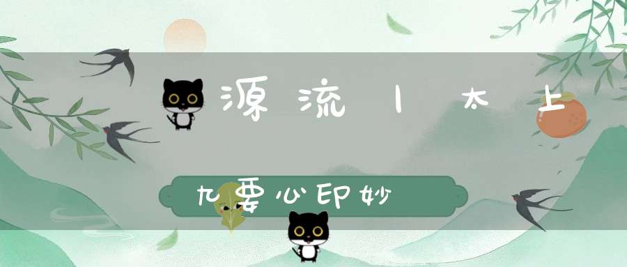 炁體源流丨太上九要心印妙經