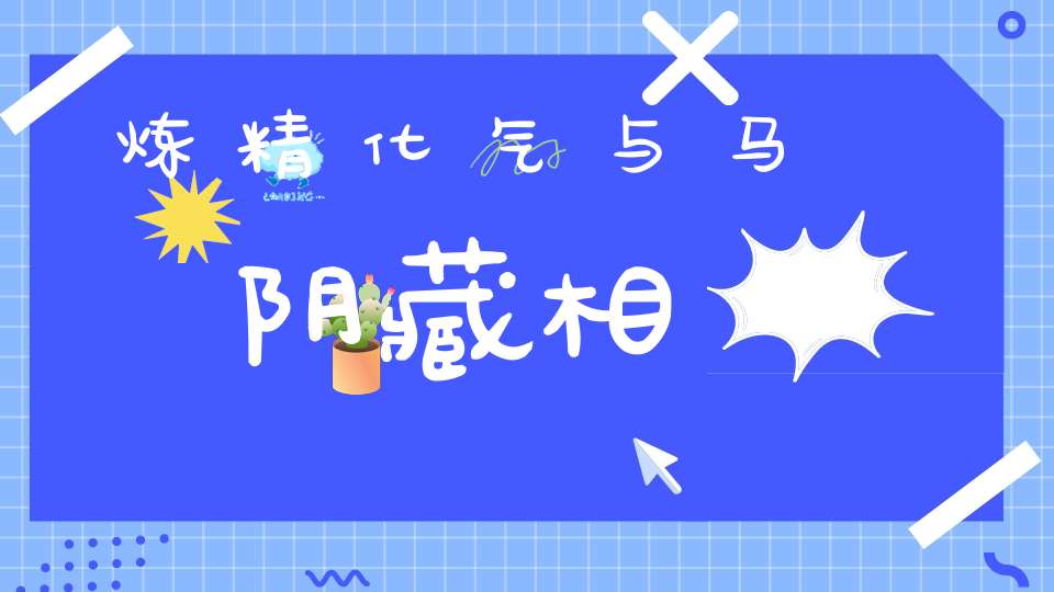 炼精化气与马阴藏相