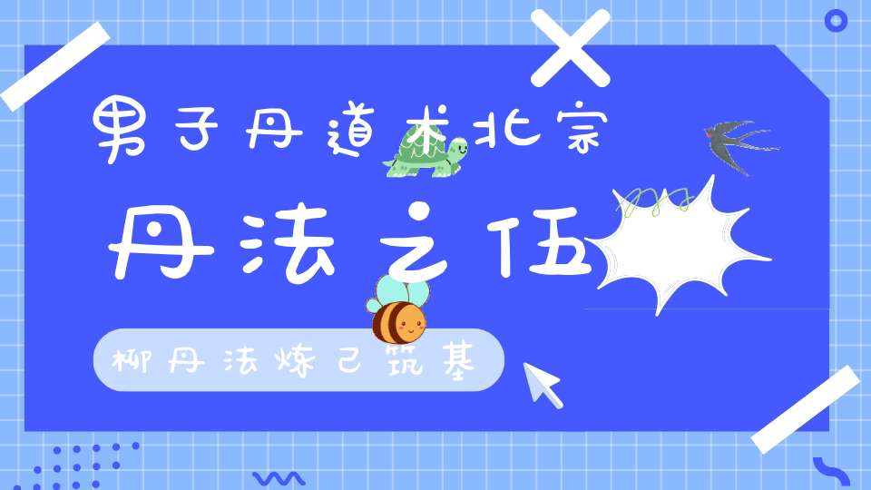 男子丹道术北宗丹法之伍柳丹法炼己筑基