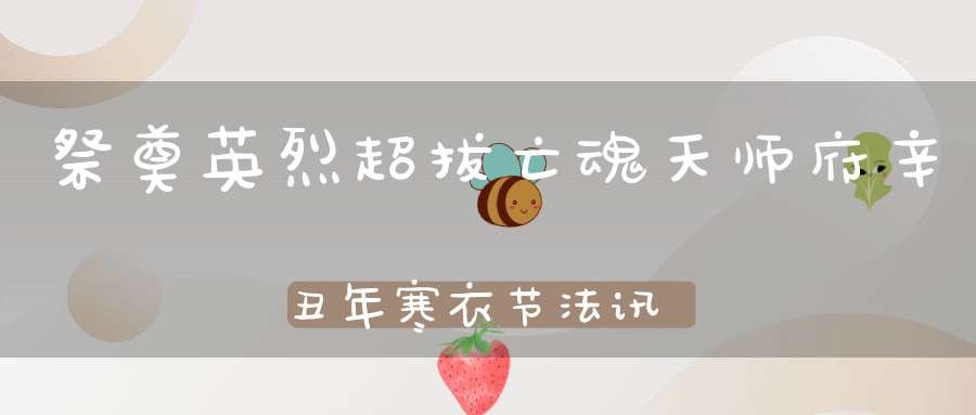 祭奠英烈超拔亡魂天师府辛丑年寒衣节法讯