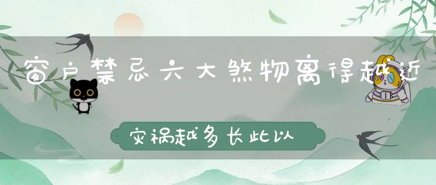 窗户禁忌六大煞物离得越近灾祸越多长此以往小心财运不济
