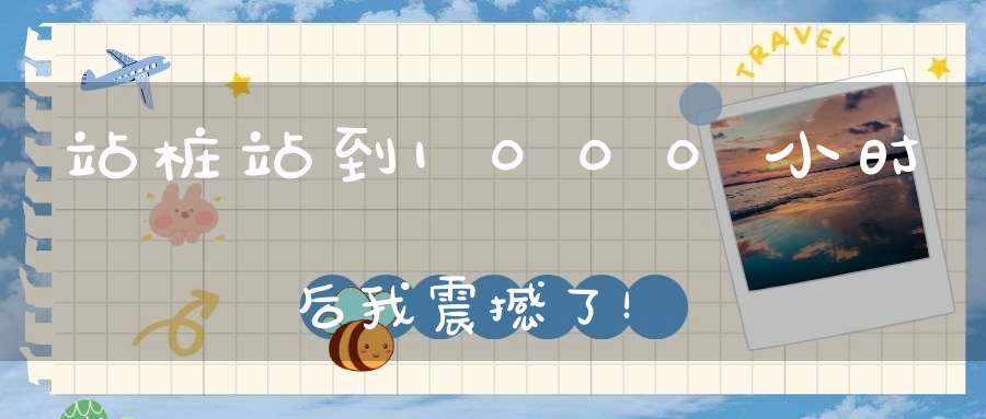 站桩站到1000小时后我震撼了！