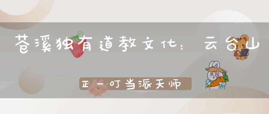 苍溪独有道教文化：云台山正一叮当派天师会