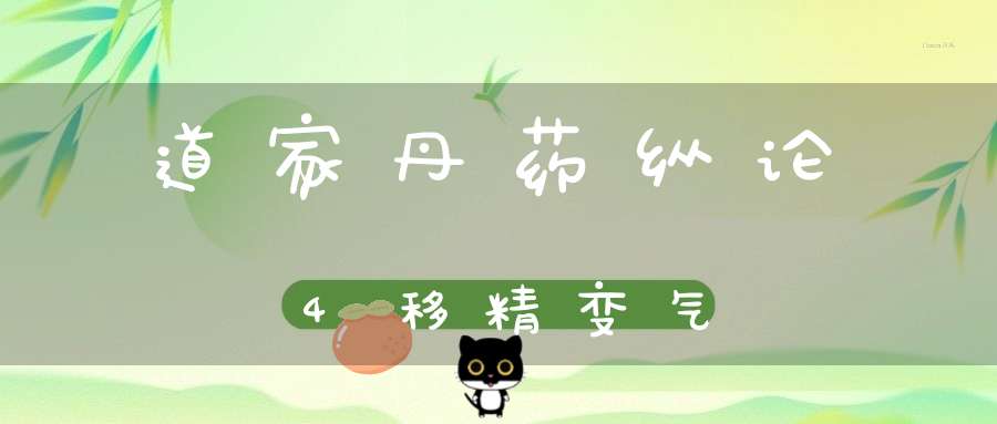 道家丹药纵论4移精变气