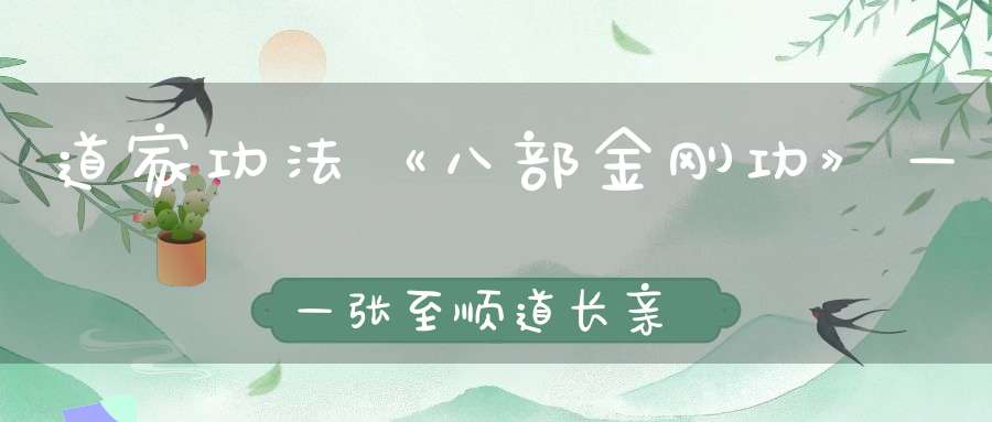 道家功法《八部金刚功》——张至顺道长亲演（建议收藏）