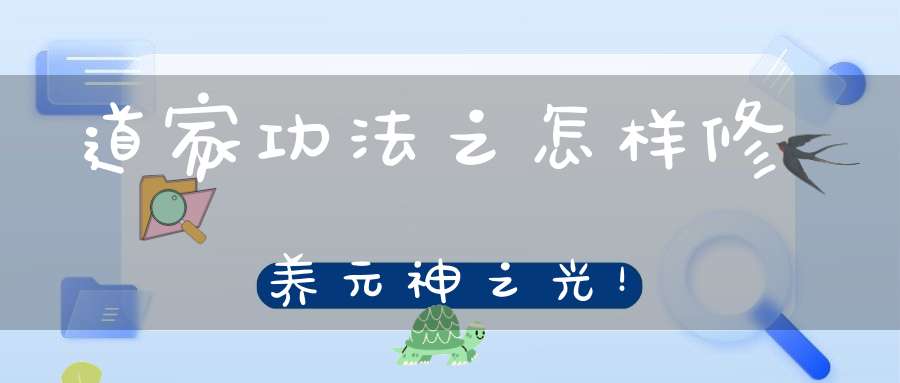 道家功法之怎样修养元神之光！
