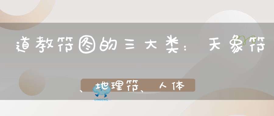 道教符图的三大类：天象符、地理符、人体符