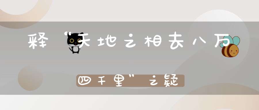 释“天地之相去八万四千里”之疑